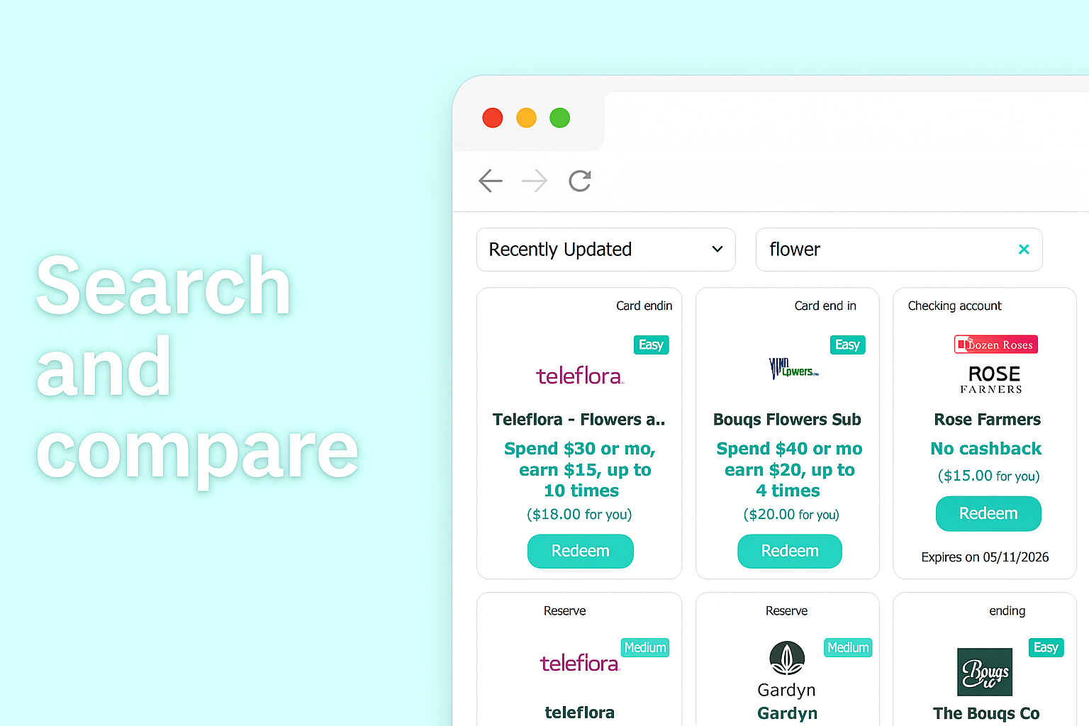 Search and Compare